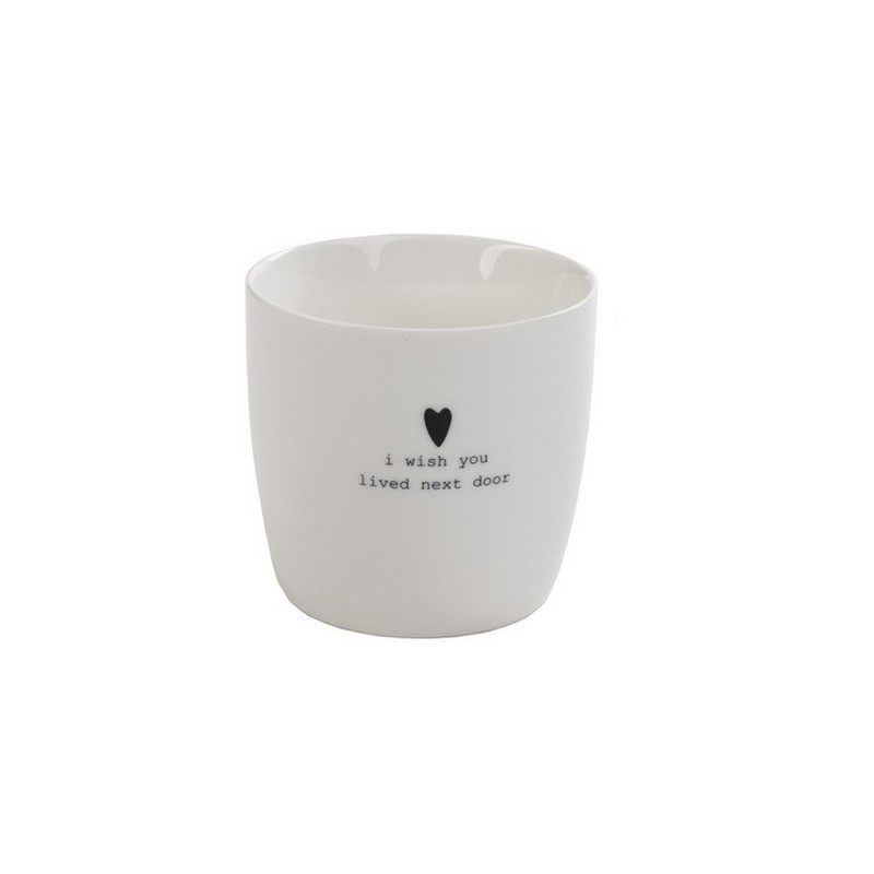Mug - I wish you lived next door - Blanc - 9x9cm - 300ml