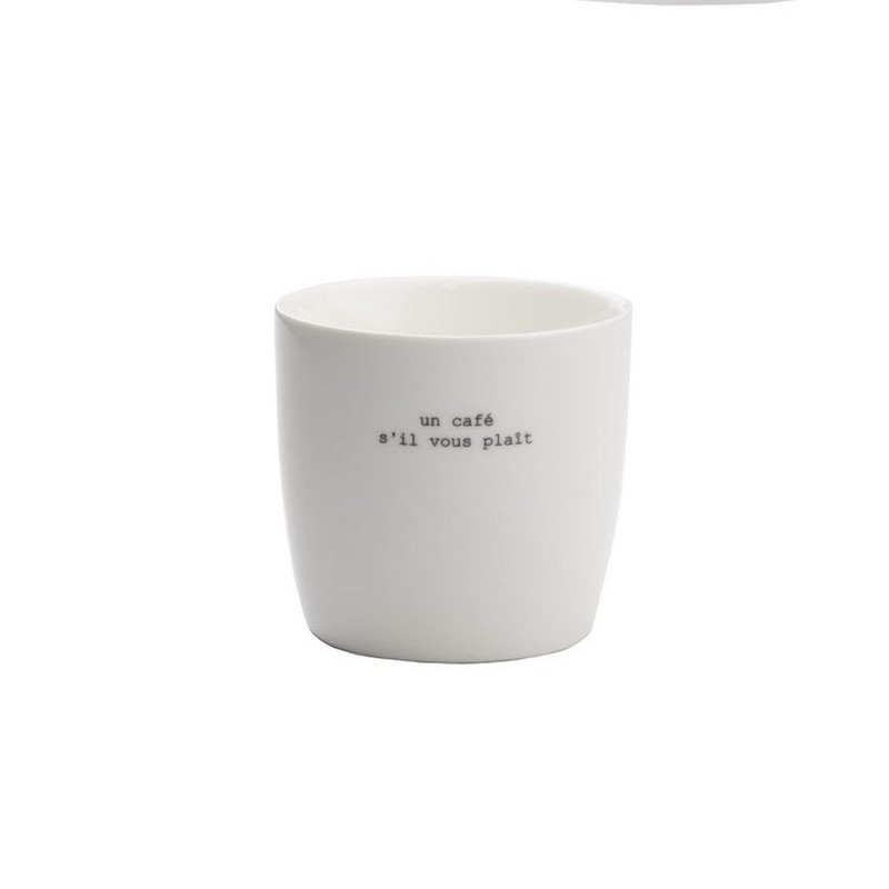 Mug - Un café - Blanc - 9x9cm - 300ml