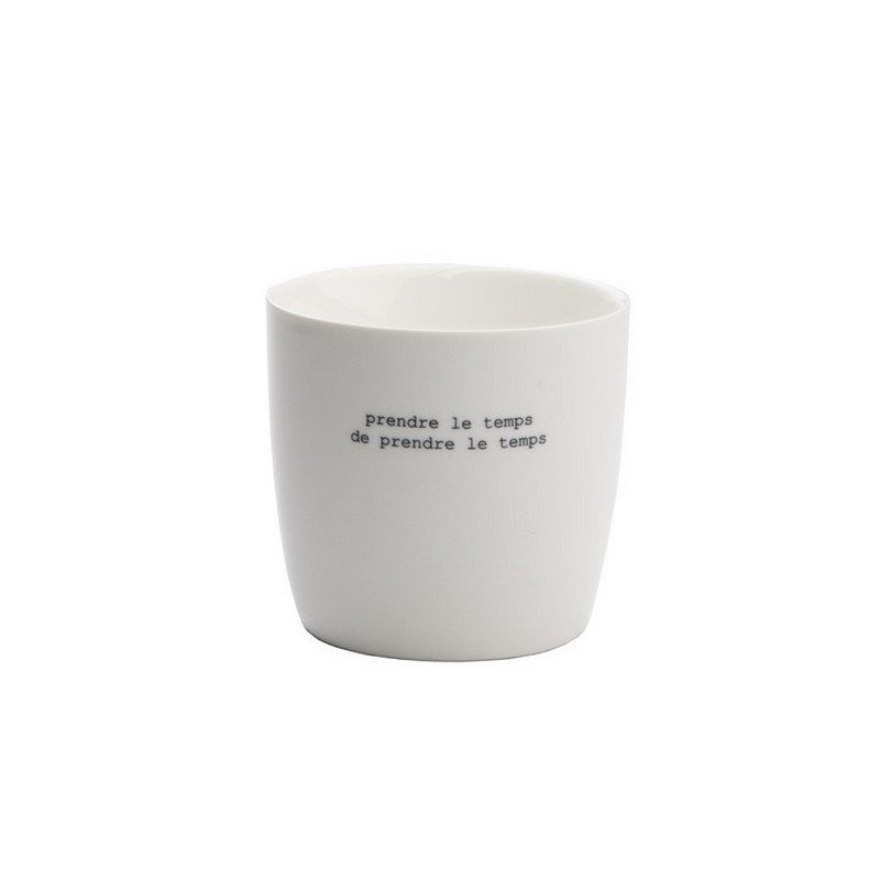 Mug - Prendre le temps de prendre le temps - Blanc - 9x9cm - 300ml