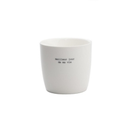 Mug - Meilleur jour de ma vie - Blanc - 9x9cm -...