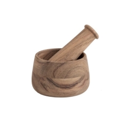 Mortier avec pilon en acacia - Ø12x12cm