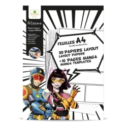 Manga - Bloc de feuilles Layout A4 + Textures