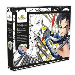 Manga - L Layout et marqueurs - Manga Garcon -...