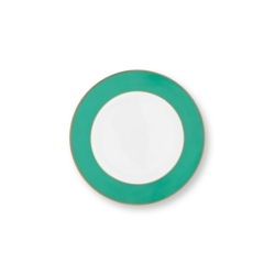Assiette dessert - Vert/Or - 23cm
