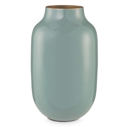 Mini vase métal ovale Bleu 14cm