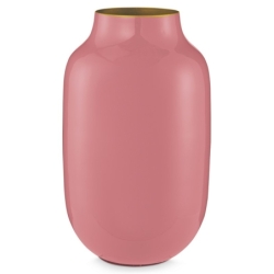 Mini vase métal ovale Rose 14cm