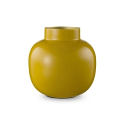 Mini vase métal rond Jaune 10cm