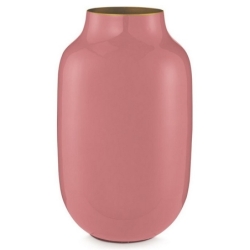 Vase métal ovale Blushing Birds Rose clair - 25cm