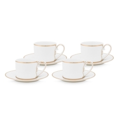 Coffret de 4 paire tasse à café Love Birds -...