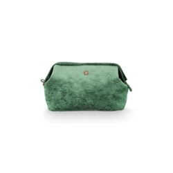 Trousse de toilette - Velours brodé - Vert -...