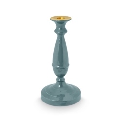 Bougeoir métal S - Bleu foncé - 24cm