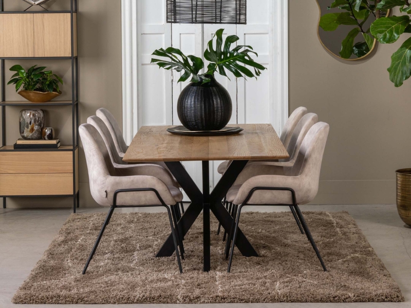 Chaise de salle à manger design - Gris clair - 59x68x84cm